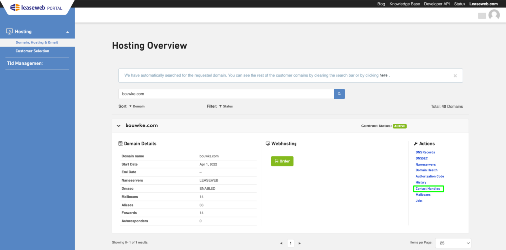 Domain Name Overview 31 dns records contact handles